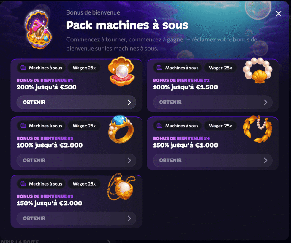 Aphrodite Casino | Bonus de bienvenue sur les slots de 700% pour 7000€